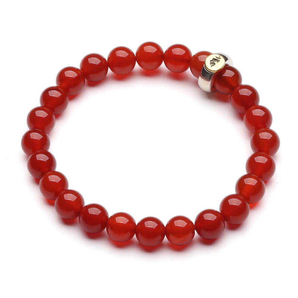 Red Agate Buddhist Guardian Deities Bracelet - Luck & Protection