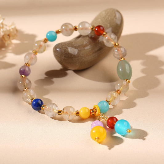 Golden Rutilated Quartz Bracelet - Manifest Abundance