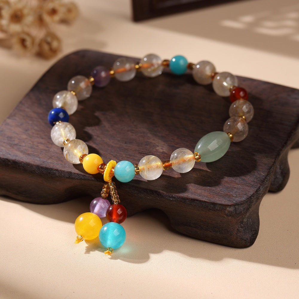 Golden Rutilated Quartz Bracelet - Manifest Abundance