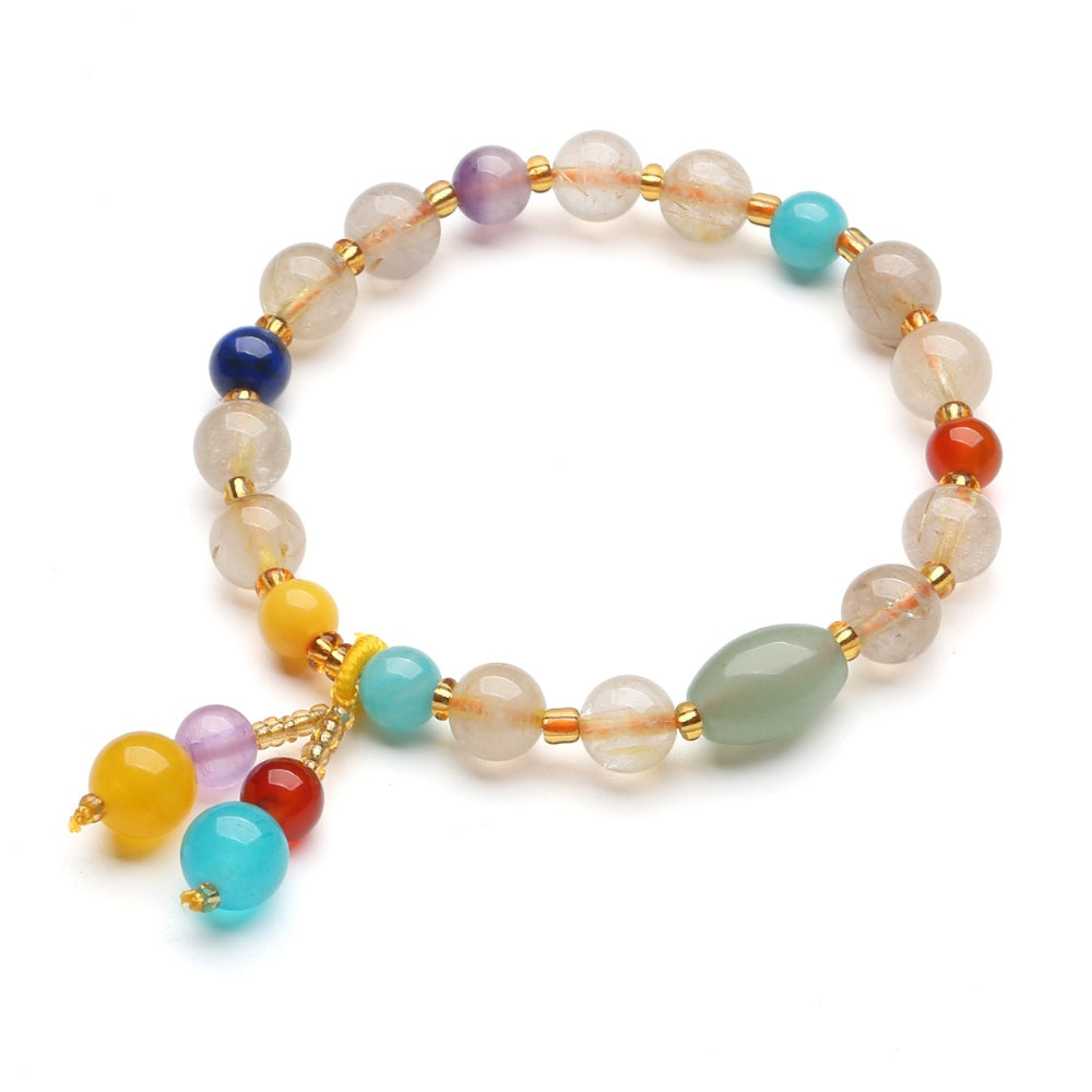 Golden Rutilated Quartz Bracelet - Manifest Abundance