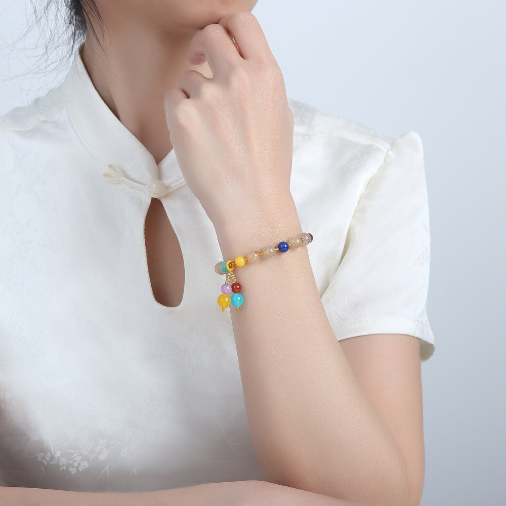 Golden Rutilated Quartz Bracelet - Manifest Abundance