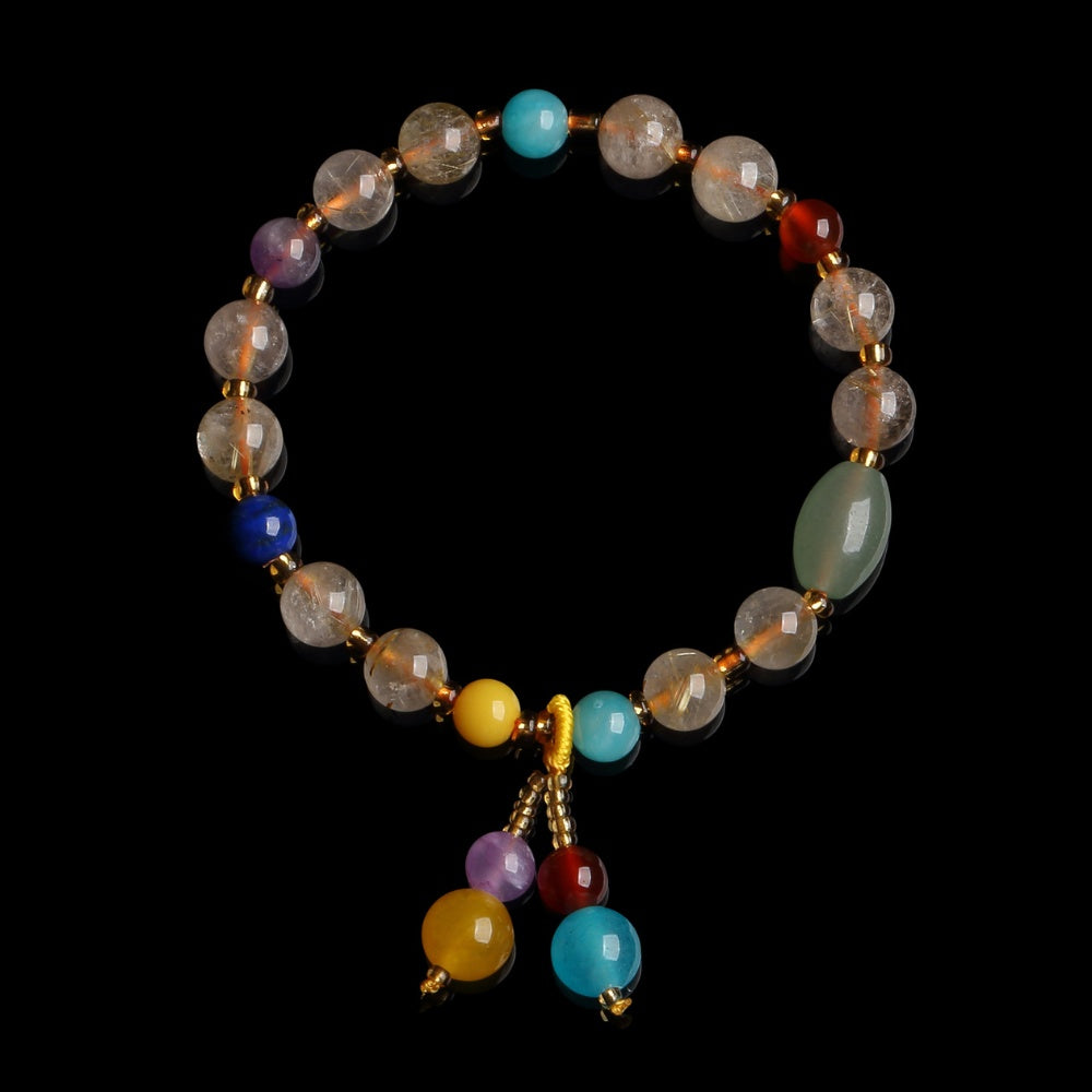 Golden Rutilated Quartz Bracelet - Manifest Abundance