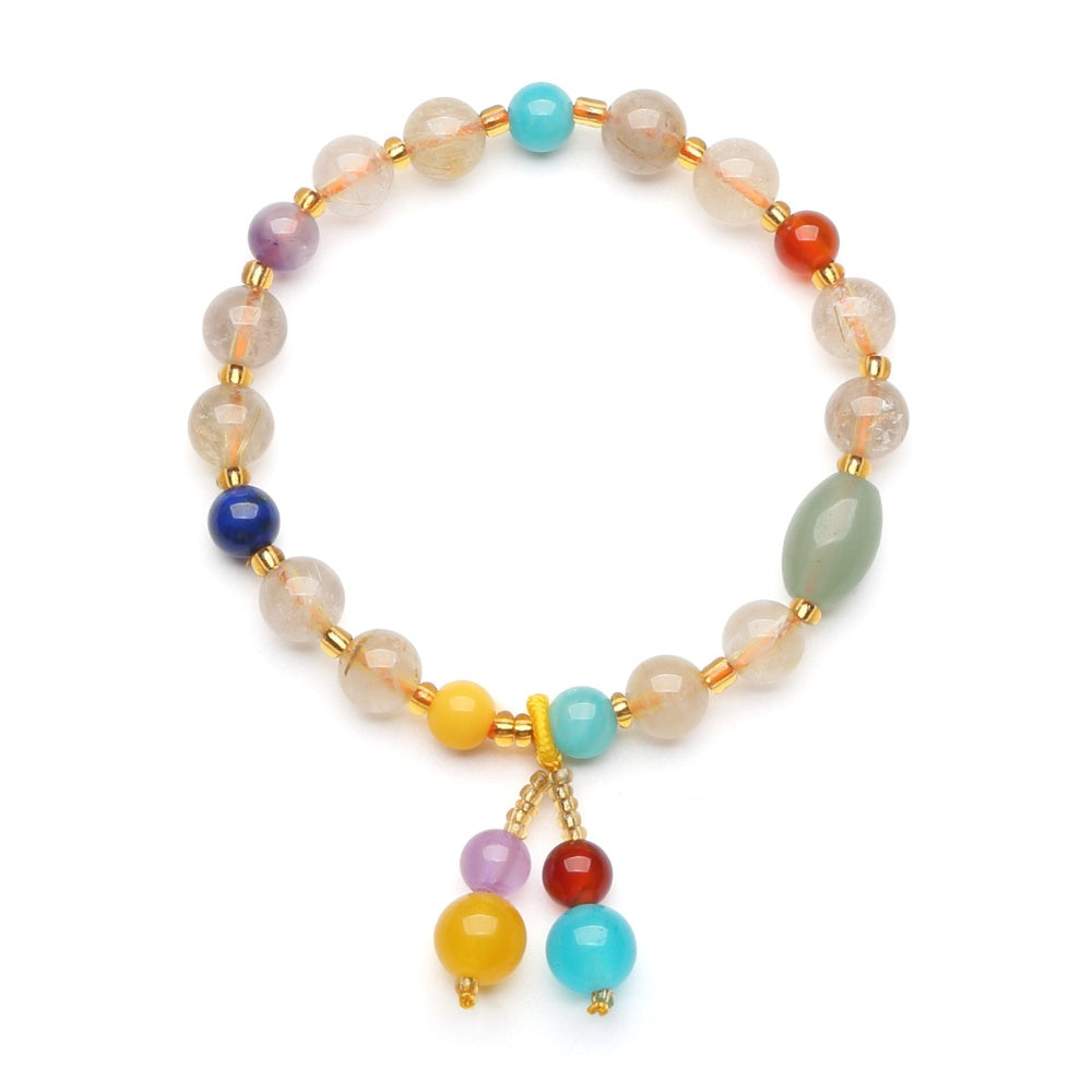 Golden Rutilated Quartz Bracelet - Manifest Abundance