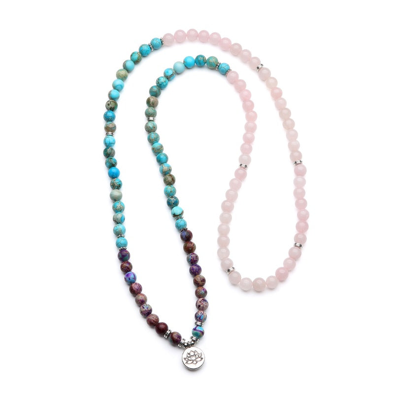 The Lotus of Calm Mala Beads - Peace, Balance, Emotional Healing